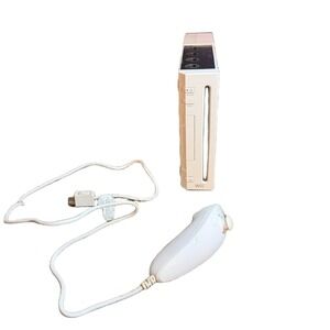 Nintendo Wii White Console GameCube Compatible with Nunchuck *UNTESTED, AS IS*